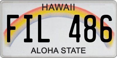 HI license plate FIL486