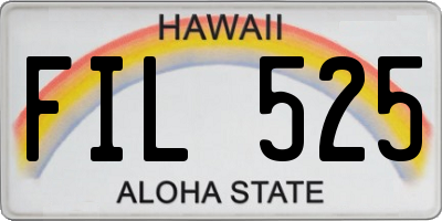 HI license plate FIL525