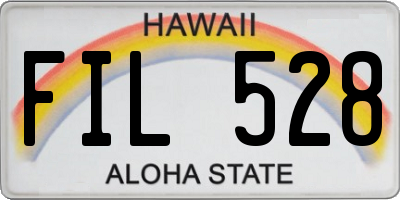 HI license plate FIL528
