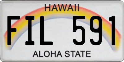 HI license plate FIL591
