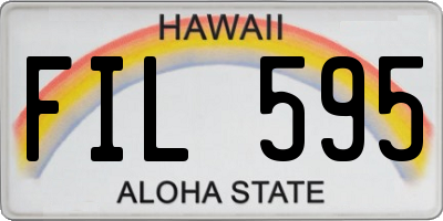 HI license plate FIL595