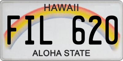 HI license plate FIL620