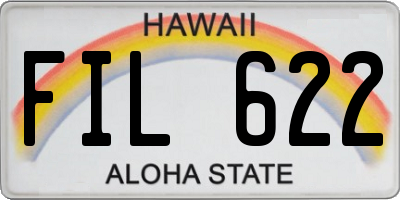 HI license plate FIL622