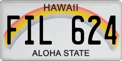 HI license plate FIL624