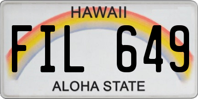 HI license plate FIL649