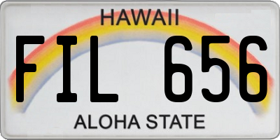 HI license plate FIL656