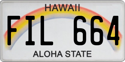 HI license plate FIL664