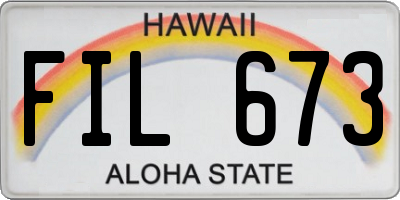 HI license plate FIL673