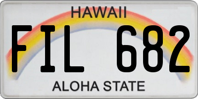 HI license plate FIL682