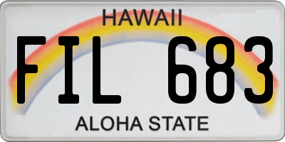 HI license plate FIL683