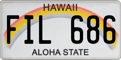 HI license plate FIL686