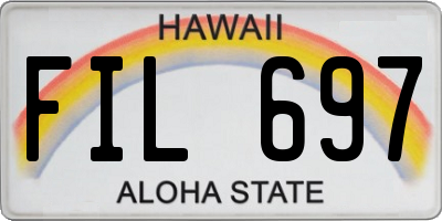 HI license plate FIL697