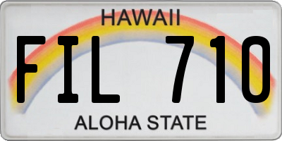 HI license plate FIL710