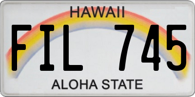 HI license plate FIL745