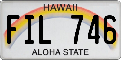 HI license plate FIL746