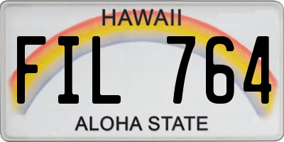 HI license plate FIL764