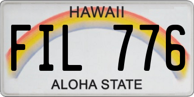 HI license plate FIL776