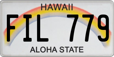 HI license plate FIL779