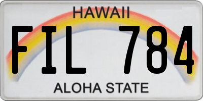 HI license plate FIL784