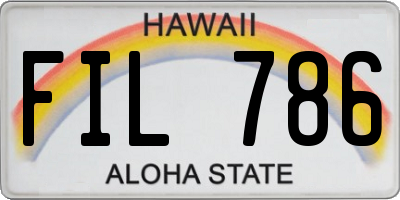 HI license plate FIL786