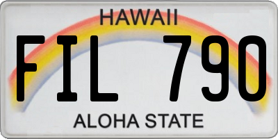 HI license plate FIL790
