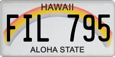 HI license plate FIL795