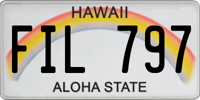 HI license plate FIL797