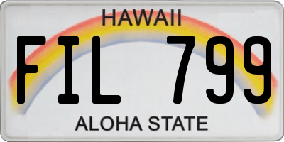 HI license plate FIL799
