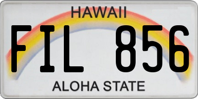 HI license plate FIL856