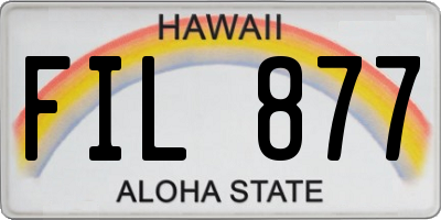 HI license plate FIL877