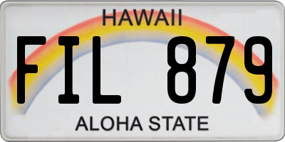 HI license plate FIL879