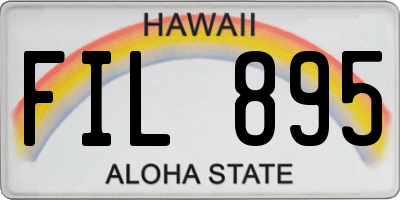 HI license plate FIL895