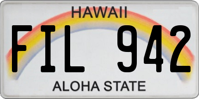 HI license plate FIL942