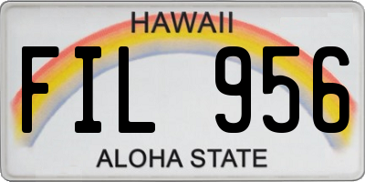 HI license plate FIL956