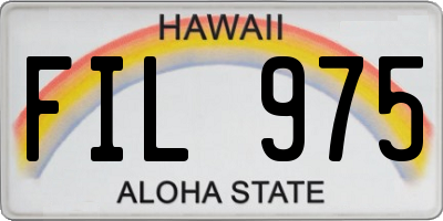 HI license plate FIL975