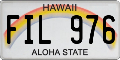HI license plate FIL976