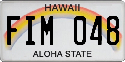 HI license plate FIM048