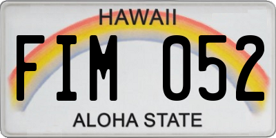 HI license plate FIM052