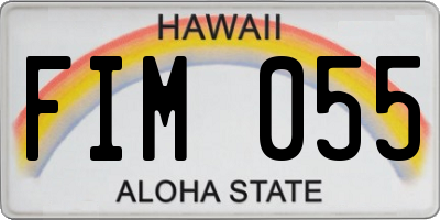 HI license plate FIM055