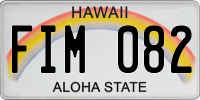HI license plate FIM082