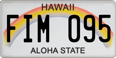 HI license plate FIM095