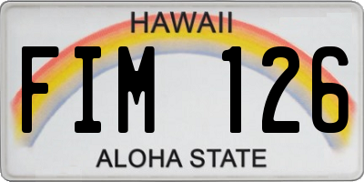 HI license plate FIM126
