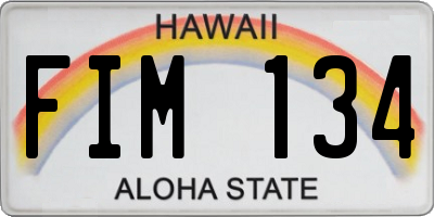HI license plate FIM134
