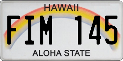 HI license plate FIM145