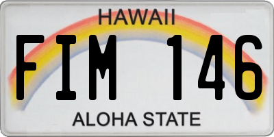 HI license plate FIM146
