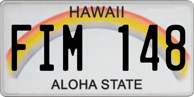 HI license plate FIM148