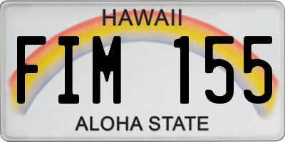 HI license plate FIM155