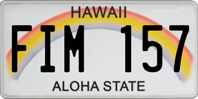 HI license plate FIM157