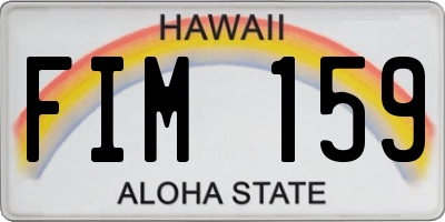 HI license plate FIM159