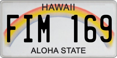 HI license plate FIM169